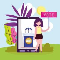 online vote with phone vector