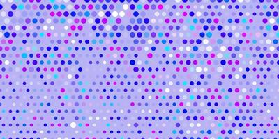 Light pink, blue vector background with spots.