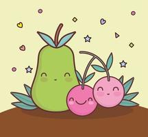 funny cute fruits vector