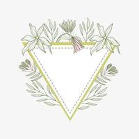 triangle frame botanical vector