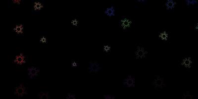 Dark multicolor vector texture with disease symbols.