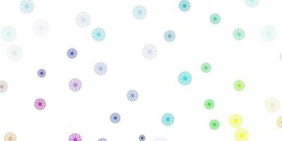 Light multicolor vector natural layout with flowers.