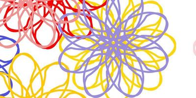 Light Multicolor vector doodle background with flowers.