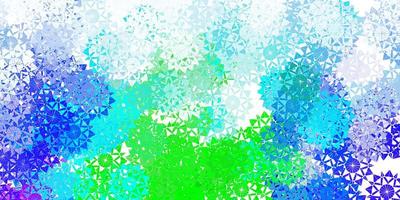 Light multicolor vector background with christmas snowflakes.