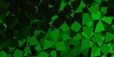 Dark green vector pattern with polygonal shapes.