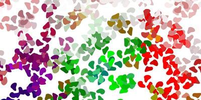 Light multicolor vector backdrop with chaotic shapes.