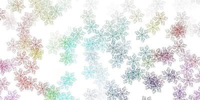 Light multicolor vector natural artwork with flowers.