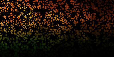 Dark green, yellow vector pattern with abstract shapes.