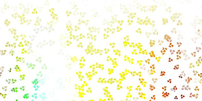 Light green, yellow vector pattern with abstract shapes.