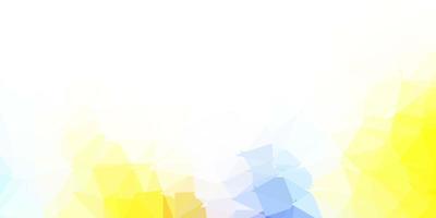 Light blue, yellow vector abstract triangle texture.