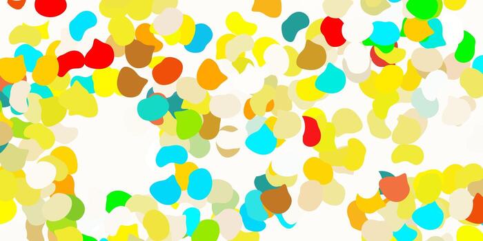 Light blue, yellow vector background with random forms.