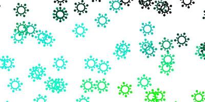 Light green vector pattern with coronavirus elements.