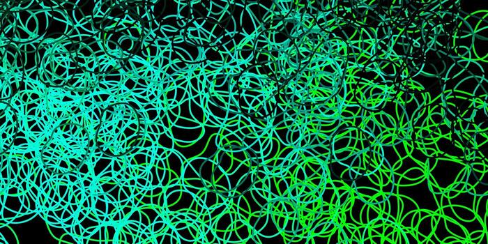 Dark green vector template with abstract forms.