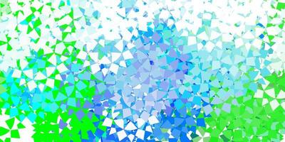 Light blue vector template with crystals, triangles.