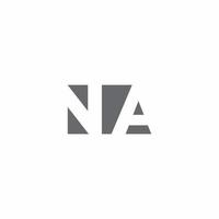 NA Logo monogram with negative space style design template vector