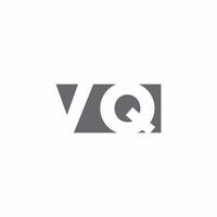 VQ Logo monogram with negative space style design template vector