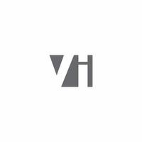 VI Logo monogram with negative space style design template vector