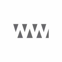 WW Logo monogram with negative space style design template vector