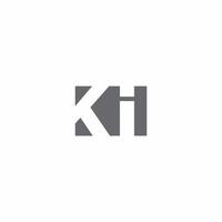 Monograma del logotipo de Ki con plantilla de diseño de estilo de espacio negativo vector