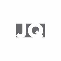 JQ Logo monogram with negative space style design template vector