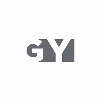 GY Logo monogram with negative space style design template vector