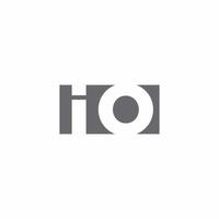 IO Logo monogram with negative space style design template vector