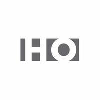 HO Logo monogram with negative space style design template vector