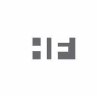 HF Logo monogram with negative space style design template vector