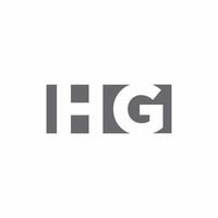 HG Logo monogram with negative space style design template vector