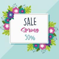 spring sale promotion vector