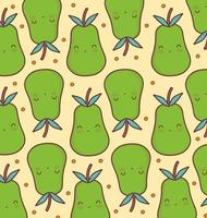 cute pear background vector