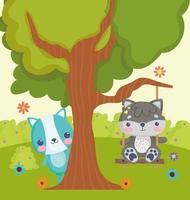 cute stuffed toys animals vector