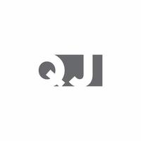 QJ Logo monogram with negative space style design template vector