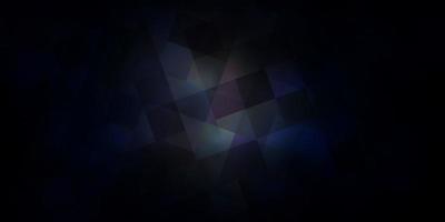 Dark BLUE vector template with crystals, squares.