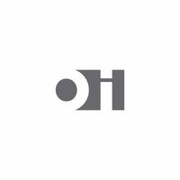 OI Logo monogram with negative space style design template vector