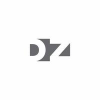 DZ Logo monogram with negative space style design template vector