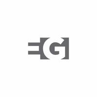 EG Logo monogram with negative space style design template vector