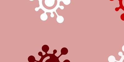 Light Red vector texture with disease symbols.