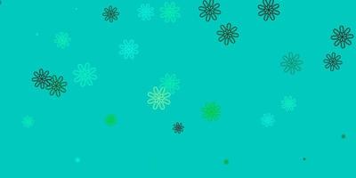 Light Blue, Green vector natural backdrop with flowers.