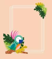 parrot tree frame vector