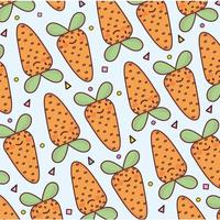 cartoon carrots pattern vector