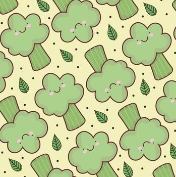 broccoli faces pattern vector