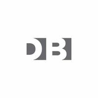 DB Logo monogram with negative space style design template vector