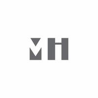 MI Logo monogram with negative space style design template vector