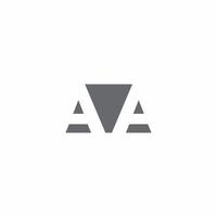 aa logo monograma con plantilla de diseño de estilo de espacio negativo vector