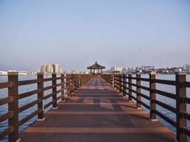 Long pier in Sokcho city, South Korea photo