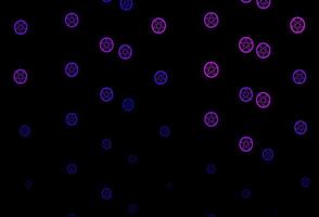 Dark Purple, Pink vector pattern with magic elements.