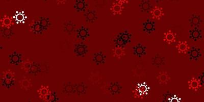 Light red vector backdrop with virus symbols.