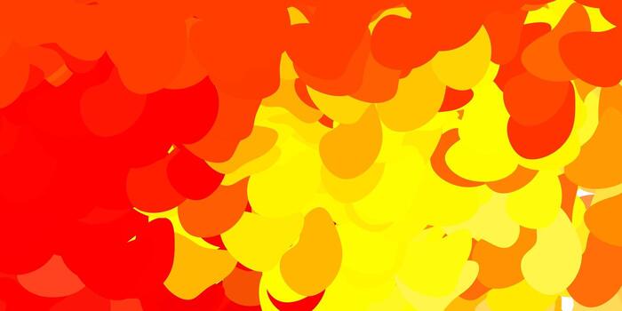 Light red, yellow vector background with random forms.
