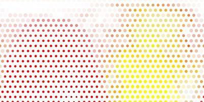 Light red, yellow vector pattern with spheres.